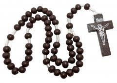 Różaniec drewniany brąz
