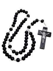 Różaniec drewniany czarny
