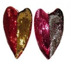 Serce cekinowe 37cm MIX