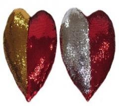 Serce cekinowe 45cm MIX