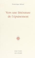 Vers une litterature de l'epuisement