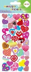Naklejki 3D Puffy Color Hearts 9,5x22cmHAPPY COLOR