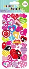 Naklejki 3D Puffy Hearts 9,5x22cm HAPPY COLOR