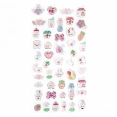 Naklejki candy drops pink 47szt