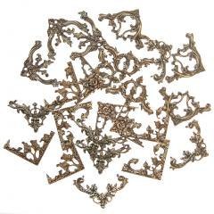 Naklejki narożniki vintage 5x5cm 24szt