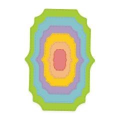 Zestaw wykrojników fantazyjne szyldy 6szt