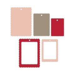 Zestaw wykrojników tagi znaczki 3szt