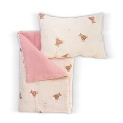 Pościel w misie do łóżeczka dla lalki do 46cm