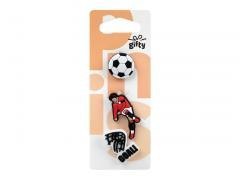 Przypinki silikonowe football 3szt