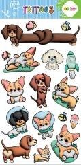 Tatuaże zmywalne Corgi Team HAPPY COLOR