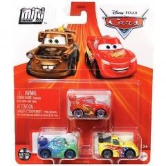 Cars Auta Mikroauta 3-pak