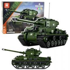 Klocki konstrukcyjne czołg Sherman M4A3E8 1:30