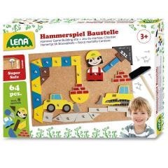 Tablica korkowa, młotek i gwoździe - Plac budowy