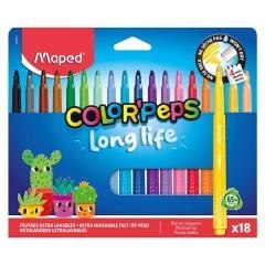 Flamastry Long Life 18kol MAPED