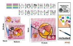 Kolorowanka Emoji farbki+pędzelek