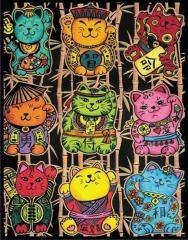 Kolorowanka welwetowa Kotki szczęścia 47x35cm