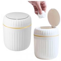 Kosz Na Śmieci Mini Otwierana Pokrywa biały