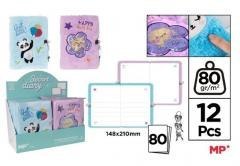 Pamiętnik pluszowy z kłódką MIX