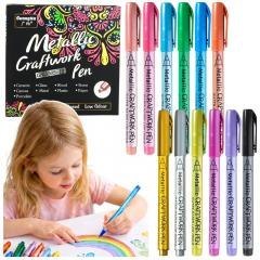 Pisaki metaliczne nylonowe 12szt