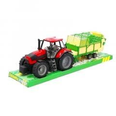 Traktor z przyczepą samozbierającą