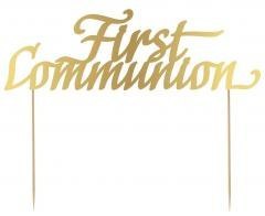 Dekoracja papierowa na tort First Communion 20x14