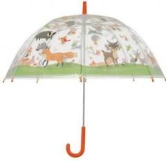 Przezroczysty parasol dziecięcy leśne zwierzęta