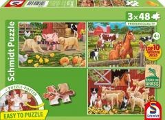 Puzzle 3x48 Zwierzęta na farmie