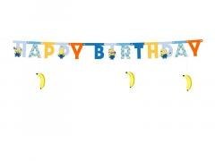 Baner Happy Birthday Minionki 50x153cm