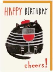 Karnet 201 Urodziny Kot CHEERS!