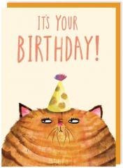 Karnet 202 Urodziny Rudy kot