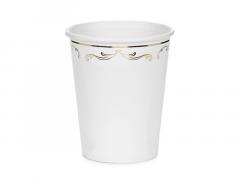 Kubeczki z ornamentem biały 220ml 6szt