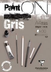 Blok A4 papier szary 250g 30ark
