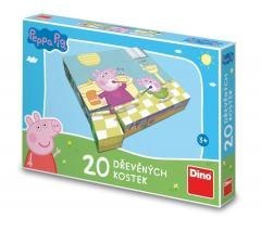 Drewniane klocki obrazkowe Świnka Peppa 20el