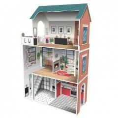 Drewniany 3-piętrowy domek dla lalek