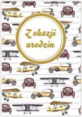 Karnet Silver urodziny męskie