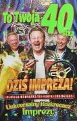 Karnet Urodziny 40 męskie
