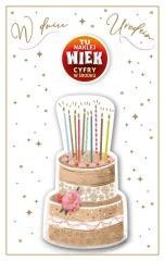 Kartka okolicznościowa Urodziny (wymienne cyfry)