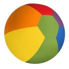 Piłka balonowa tęczowa 30cm