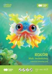 Blok techniczny kolor A4/10K 170g HAPPY COLOR