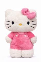 Hello Kitty Fluffy Plusz Ciemny Róż 40cm