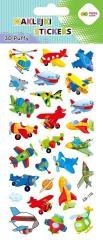 Naklejki 3D Puffy Funny Aircraft HAPPY COLOR