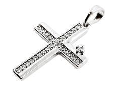 Zawieszka Krzyżyk Posrebrzany 26x18mm