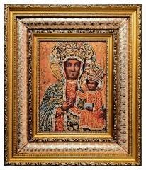 Obraz Haftowany Matka Boża Częstochowska 38x32cm