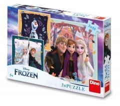 Puzzle Kraina Lodu Radosny Dzień 3x55el