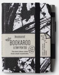 Bookaroo Notatnik A7 z długopisem - czarno-biały