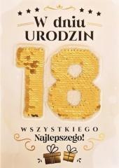 Karnet Urodziny 18 Cekiny