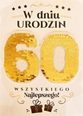 Karnet Urodziny 60 Cekiny