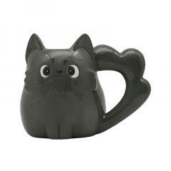 Kubek ceramiczny - Kot ciemny szary Beans&Co Cats