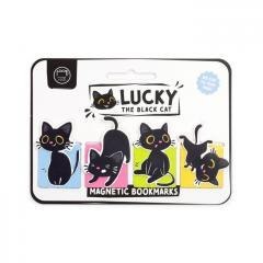 Zakładki magnetyczne Lucky the Black Cat