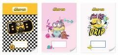 Zeszyt A4/32K Kolorowe trzy linie Minionki (10szt)